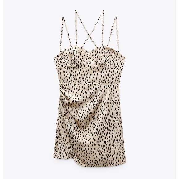 NEW! Zara Animal Print Mini Dress - Picture 8 of 14